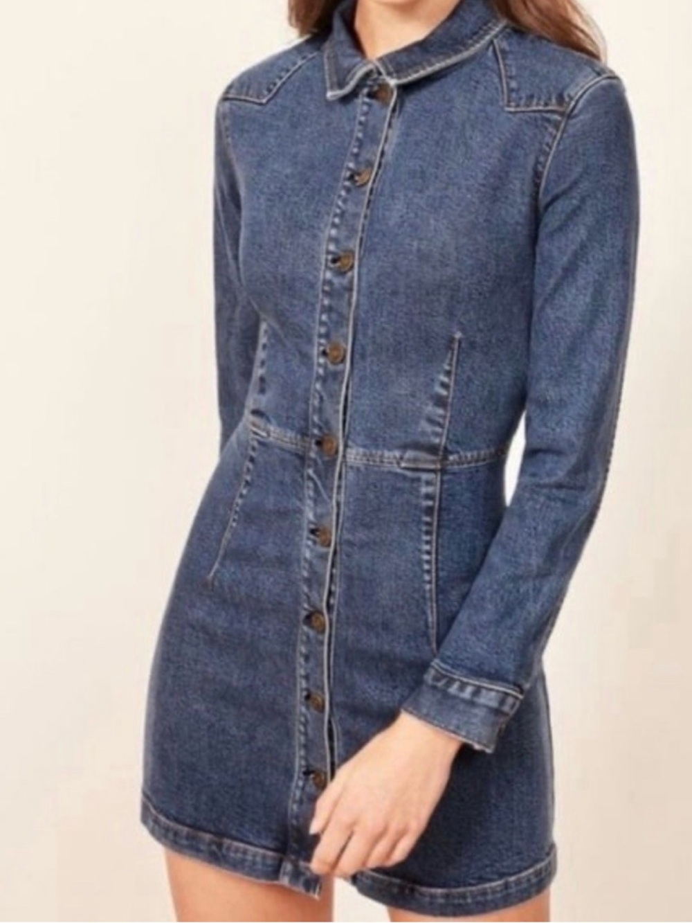 Reformation Arizona Denim Button Down Dress Women’s Size 12